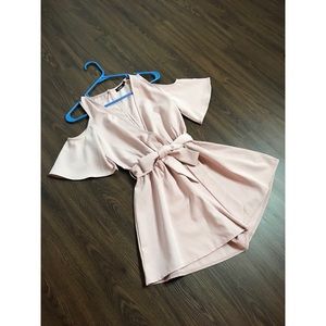 Mauve Playsuit with Cut Out Shoulders